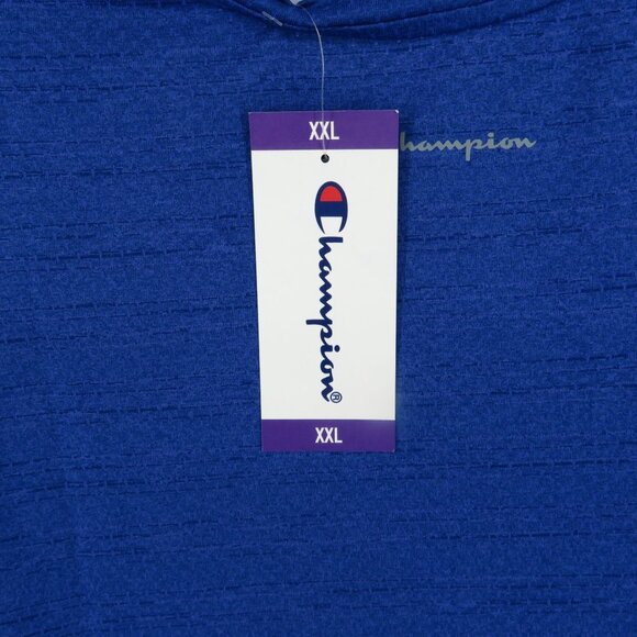 Champion Mens Blue Short Sleeve Logo T-Shirt XXL NWT - Picture 5 of 6